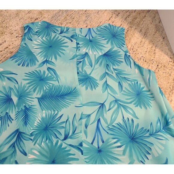 JW Treci 2 Piece Maxi Floral Dress Blazer Plus Size 18 Tie Front Tropical Beachy - Picture 10 of 16